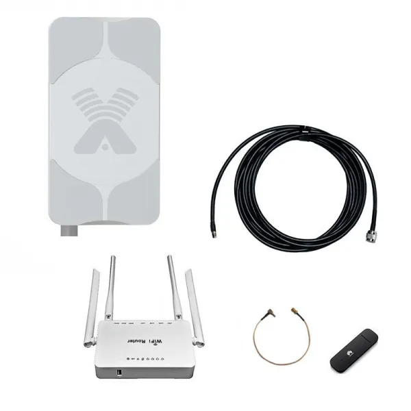 Комплект 3G/4G-WiFi Интернет на дачу Стандарт 17 дБ Комплект 3G/4G-WiFi Интернет на дачу Стандарт 17 дБ