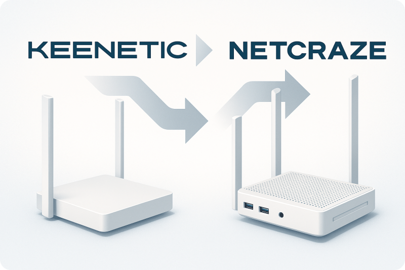 Keenetic стал Netcraze - новое имя, новые возможности