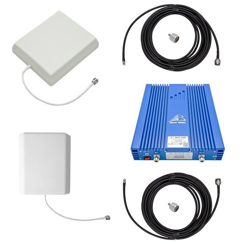 Комплект усиления GSM+3G+LTE Baltic Signal BS-GSM/3G/4G-80-kit (до 800 м2)