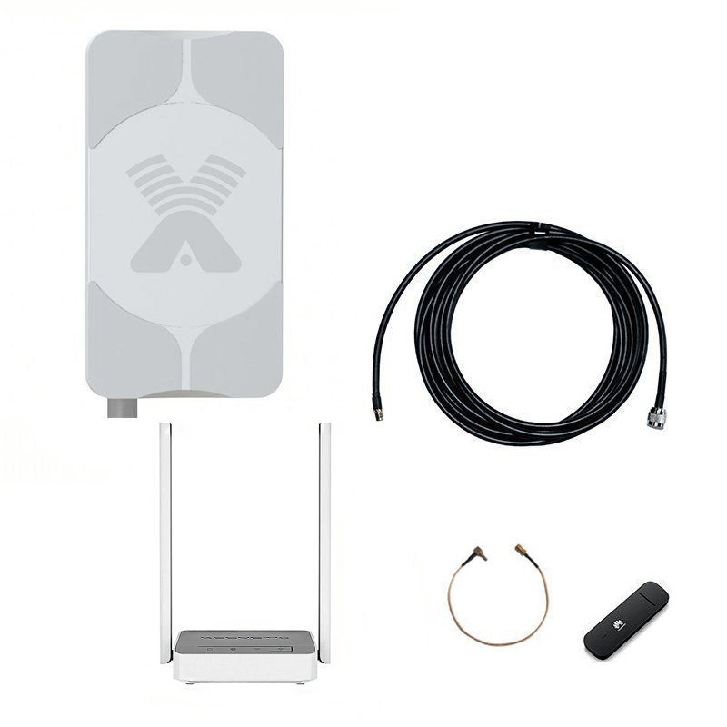 Комплект 3G/4G-WiFi Интернет на дачу Стандарт 17 дБ (роутер Keenetic 4G) Комплект 3G/4G-WiFi Интернет на дачу Стандарт 17 дБ (роутер Keenetic 4G)