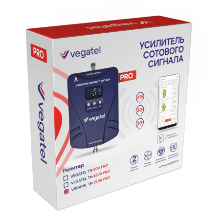 Купить репитер vegatel tn-2100 pro по доступной цене | Полоса частот 
