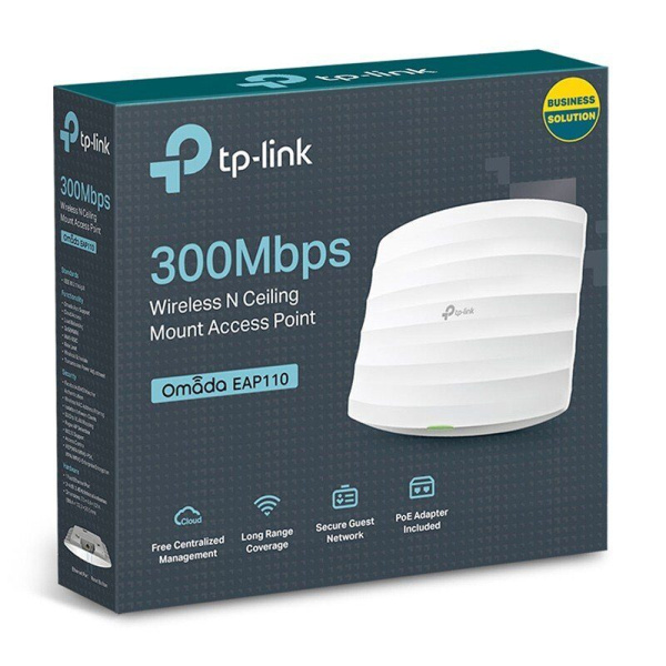 Точка доступа WiFi TP-Link EAP110 (2.4 ГГц, 100 мВт)