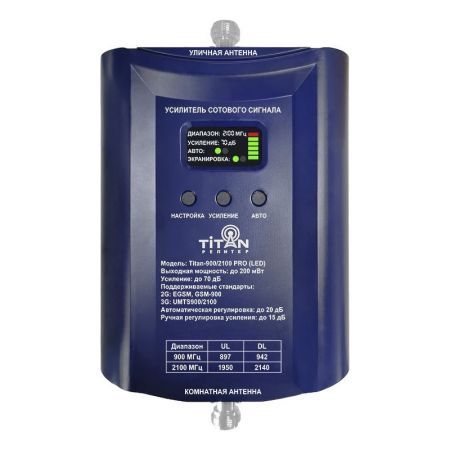 Купить Комплект Titan-900/2100 PRO (LED) по доступной цене в СПБ | Полоса частот 