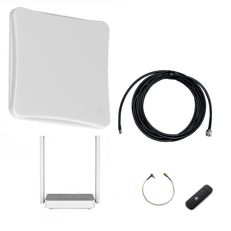 Комплект 3G/4G-WiFi Интернет на дачу Максимум 20 дБ (роутер Keenetic 4G)