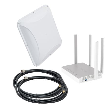 Комплект 3G/4G-WiFi Интернет в загородный дом 14 дБ Keenetic HERO + PETRA BB MIMO