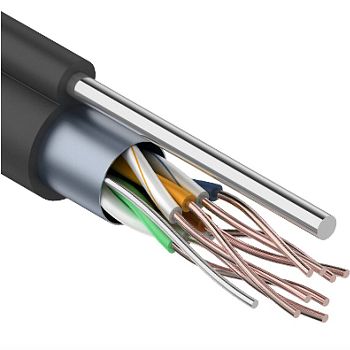 Кабель UTP 5E 4x2xAWG24, наружный с тросом, медь Кабель UTP 5E 4x2xAWG24, наружный с тросом, медь